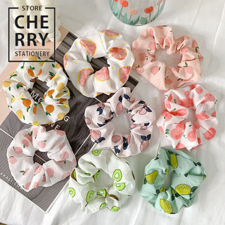 Dct04-cột tóc scrunchies hoạ tiết trái cây siu xinh-dây buộc tóc, cột tóc scrunchies hoa quả dễ thương