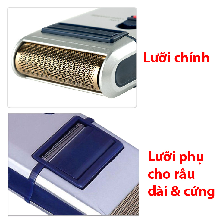 Máy Cạo Râu Khô, Không Dây Chính Hãng Yandou Model SCW301U, Đa Năng Sử Dụng Pin Sạc, Nhỏ Gọn - Tiện Lợi Bản Cao Cấp 2023