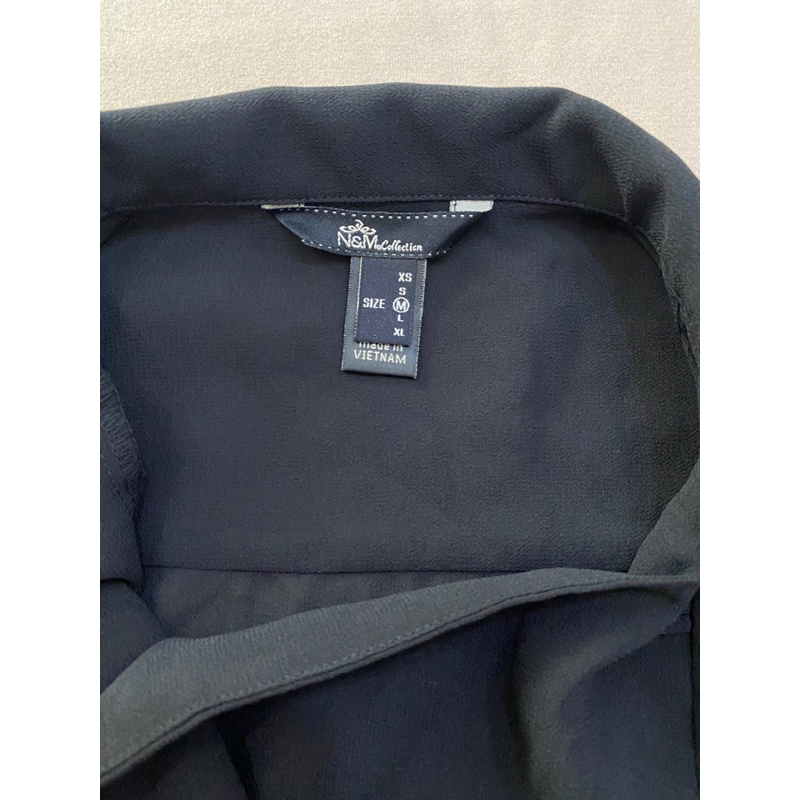 Áo sơ mi voan đen Niino.maxx  - Thanh lý vnxk