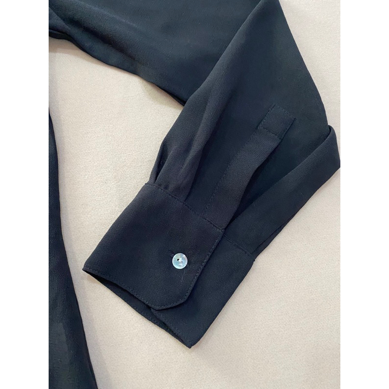 Áo sơ mi voan đen Niino.maxx  - Thanh lý vnxk