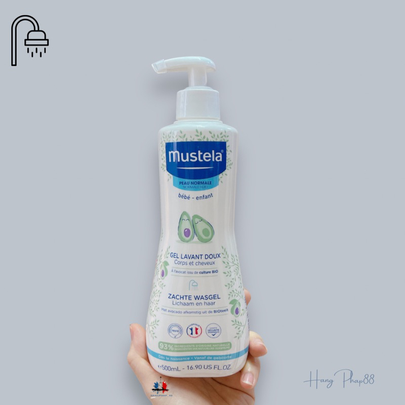 Sữa tắm gội Mustela 500ml cho bé