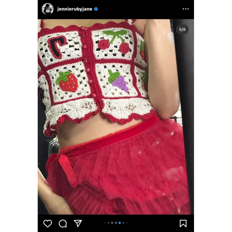 Jennie top - áo len móc thủ công siêu xinh