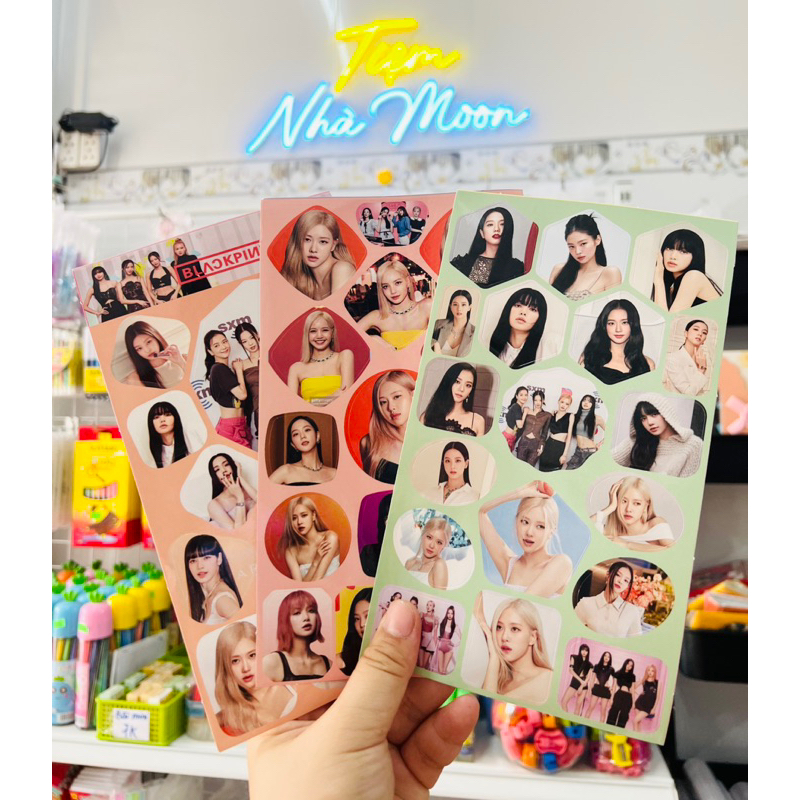Bộ 12 hình dán Blackpink không trùng
