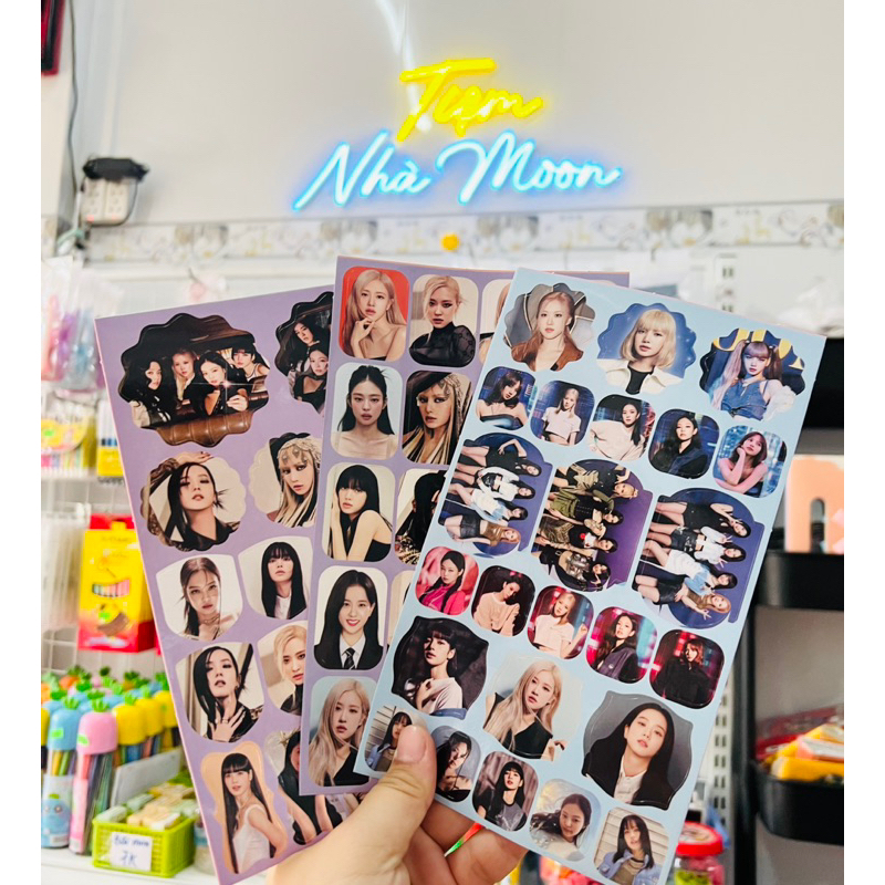 Bộ 12 hình dán Blackpink không trùng
