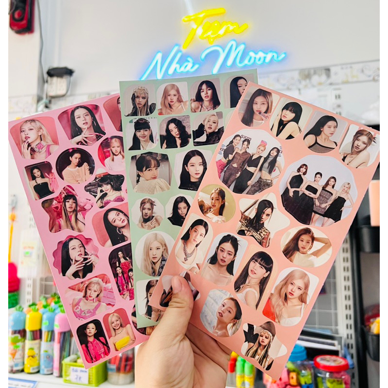 Bộ 12 hình dán Blackpink không trùng