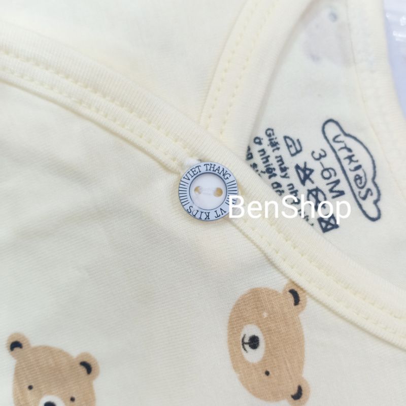 Bộ Sơ Sinh Ngắn Tay Cài Lệch Chất thun lạnh Siêu Mềm Mịn và Mát Cho Bé Trai Bé Gái