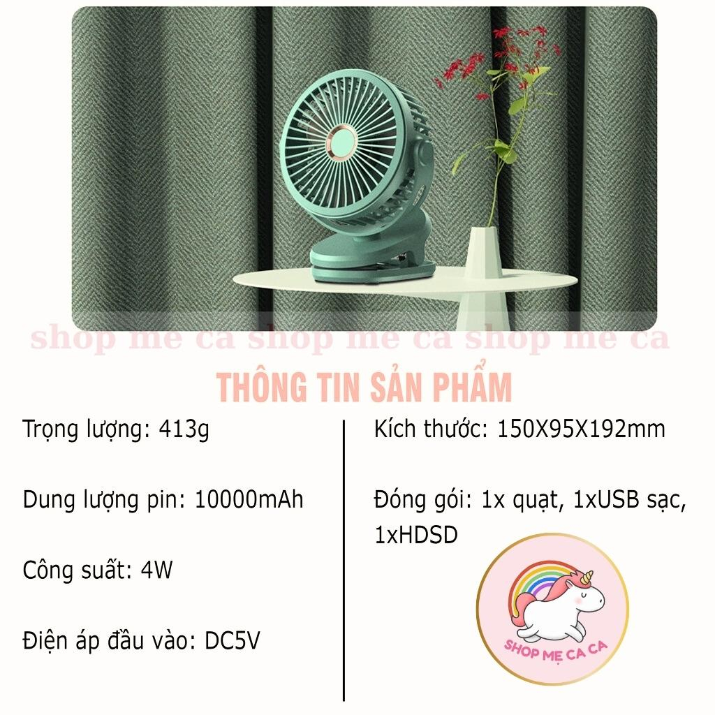 Quạt mini sạc điện 10000 mah quạt kẹp GF07 Thích hợp cho máy tính để bàn, trường học, văn phòng , xe đẩy cho bé | BigBuy360 - bigbuy360.vn