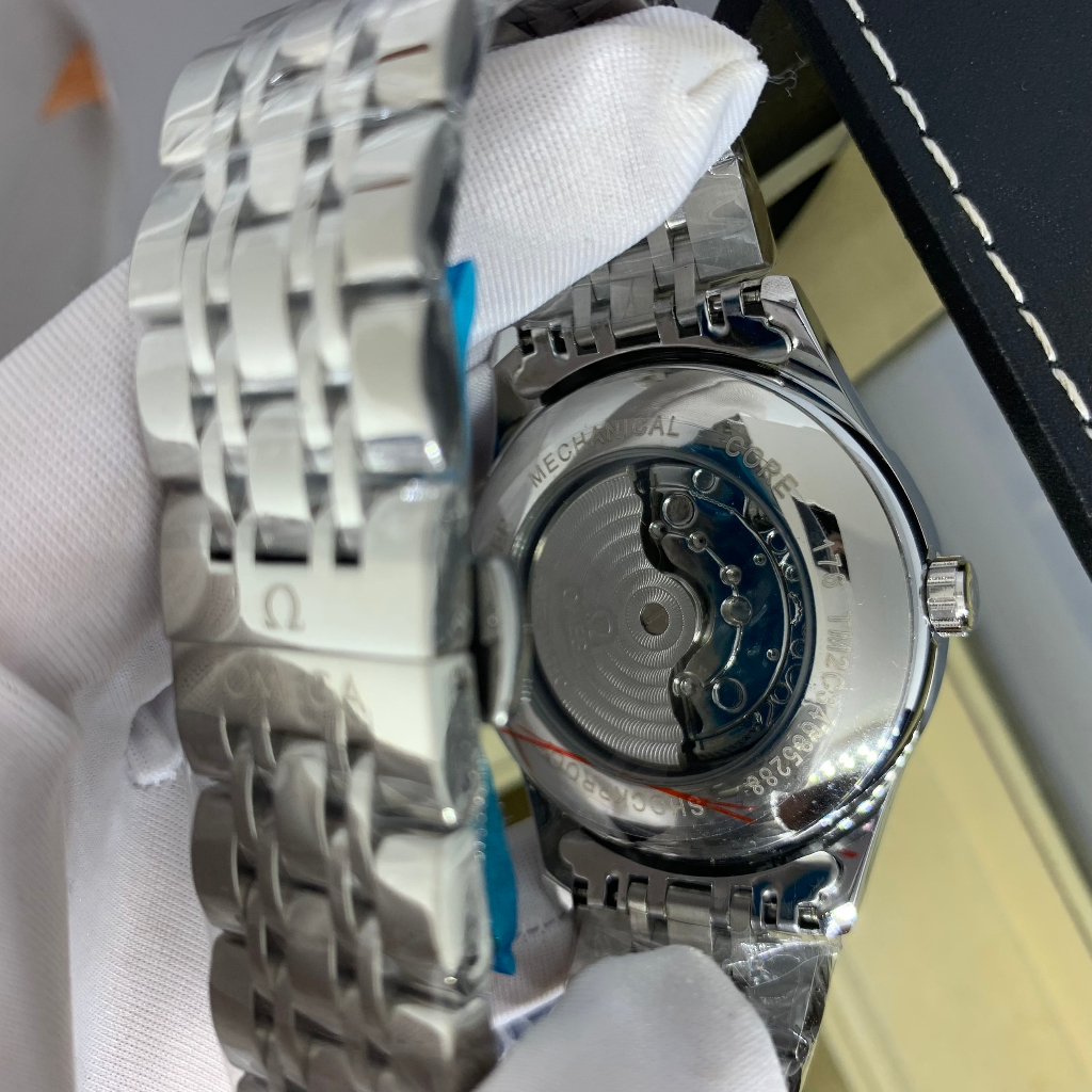 Đồng hồ nam automatic cơ Omeg dây đúc chống nước ATM size 42mm khóa bướm bảo hành 24 tháng - ĐÔNG HỒ OFFCIAL