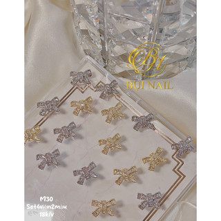 CHARM NƠ CAO CẤP M30 set4viên 2 màu
