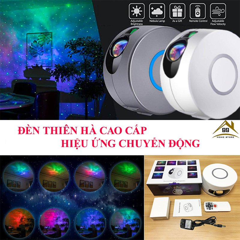 Đèn vũ trụ, đèn chiếu ngôi sao thiên hà, tặng remote, dercor trang trí phòng cực chill