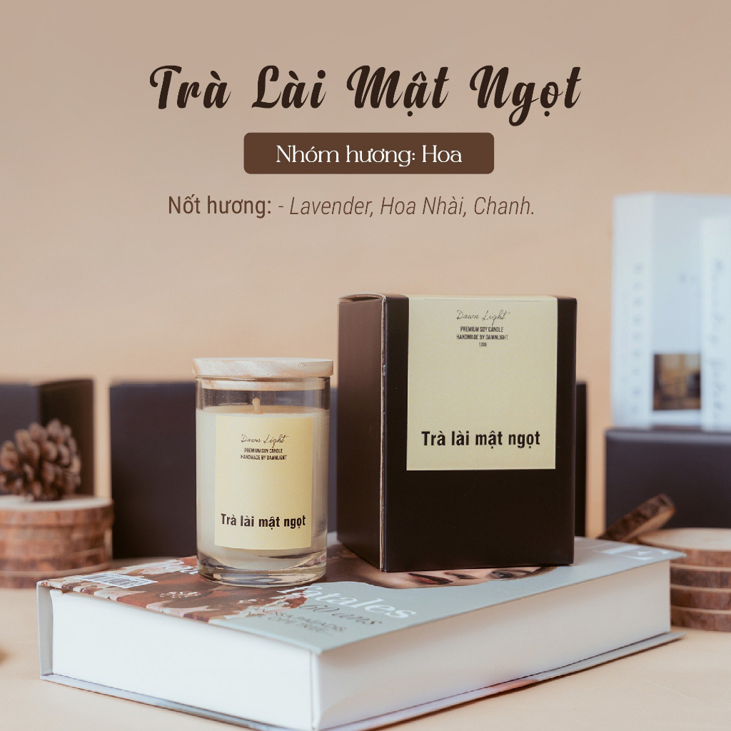 Nến Thơm Tinh Dầu Trà Lài Mật Ngọt Dành Cho Phòng Vừa Và Nhỏ Dawn Light