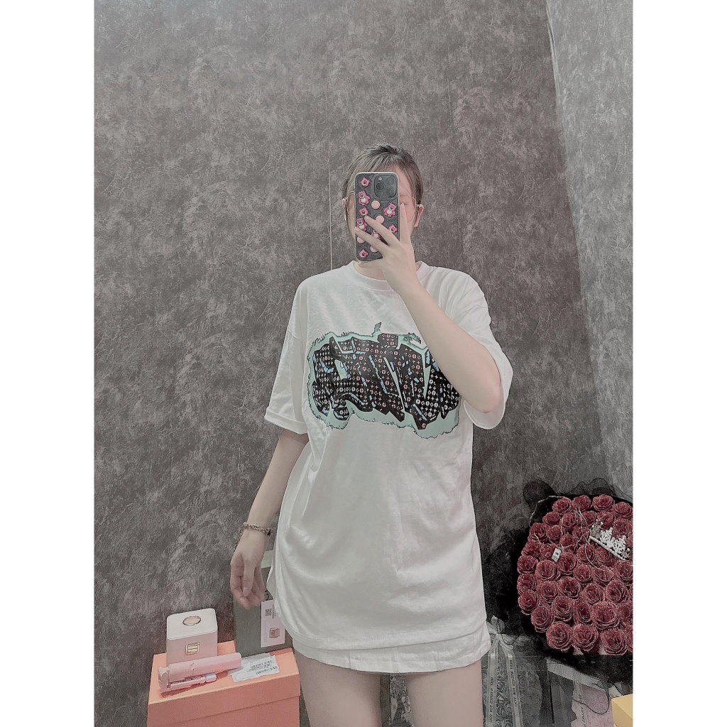 Áo phông Vui.tion in chữ 3D trước ngực siêu chất, chất cotton thoáng mát