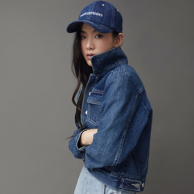   TheBlueTshirt - Áo Khoác Jeans Nữ Màu Xanh Đậm - For Peace Jacket - 1970 Blue Lennon Wash