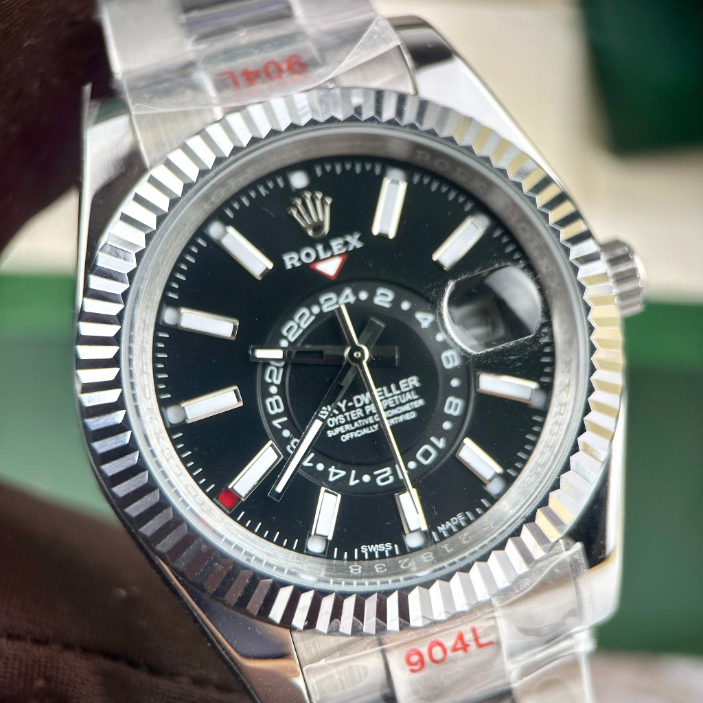 Đồng hồ Nam Rolex dây kim loại máy nhật dòng cơ Automatic size 41mm nhiều màu số gạch dạ quang