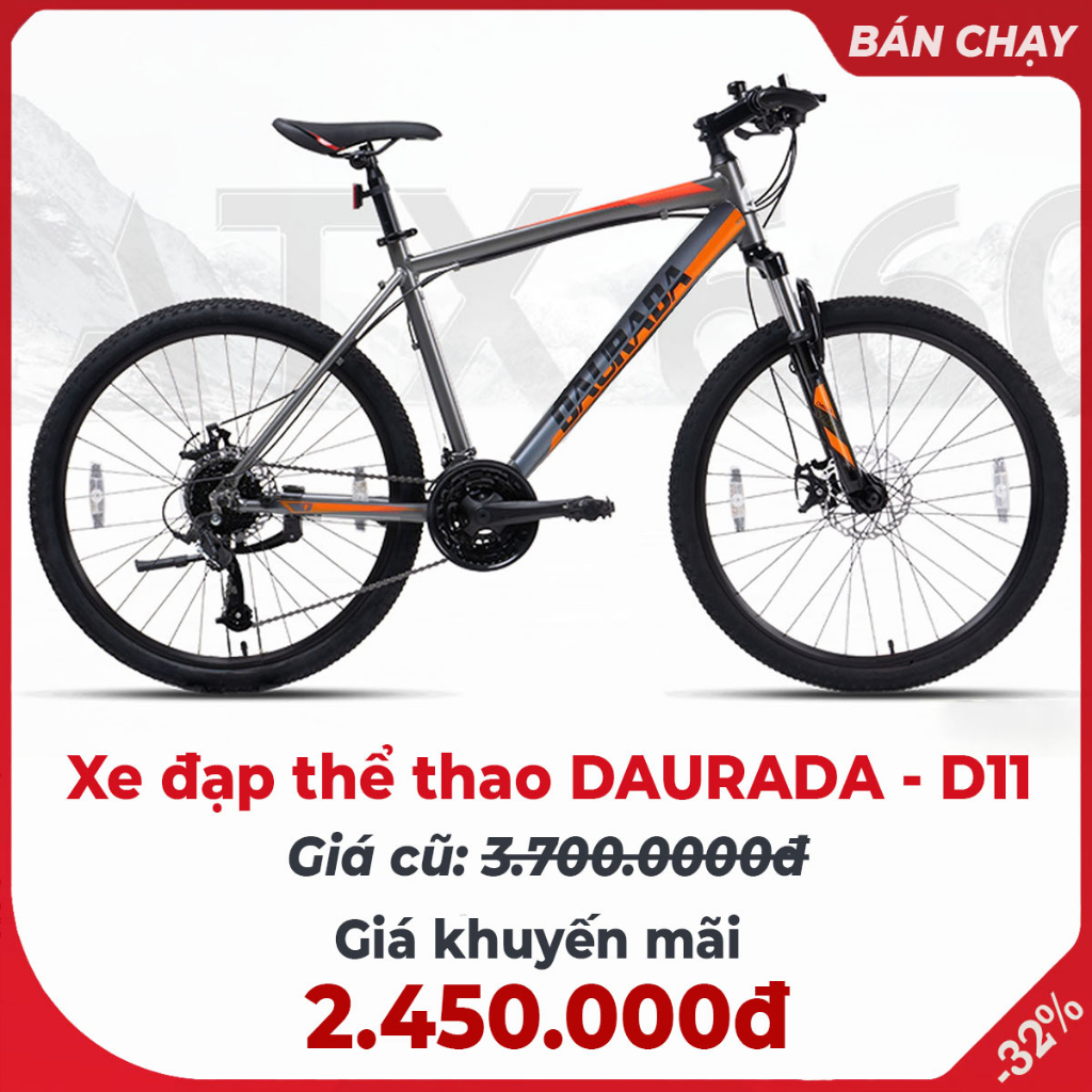 Xe đạp địa hình người lớn DAURADA chính hãng 26inch ( Phuộc nhún)