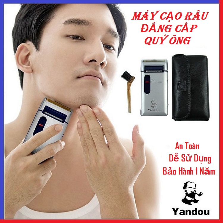 Máy Cạo Râu Mini Nhỏ Gọn, Mang Thao Du Lịch, Chính Hãng Yandou SCW301U, Máy Đa Năng Cạo Khô, Sử Dụng Pin Sạc - Tiện Dụng
