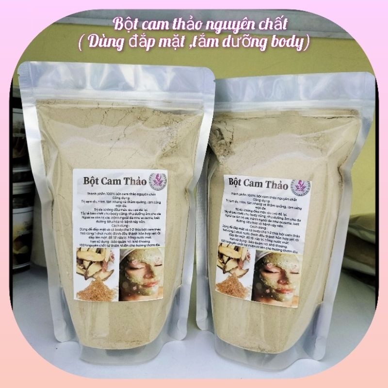 (Sale giá rẻ)1kg bột cam thảo handmade trắng da