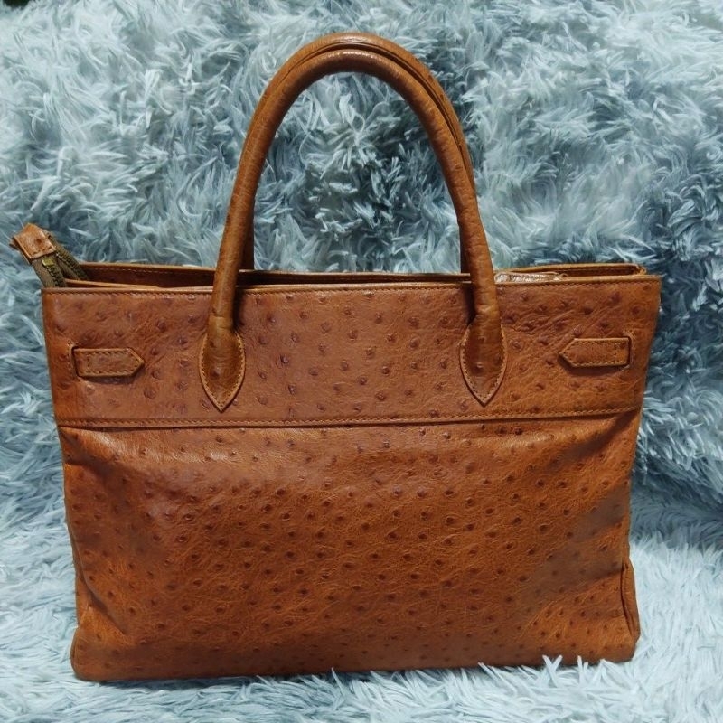 Công sở si dáng Birkin thương hiệu Nhật Bản Napla chính hãng da thật dập vân điểu