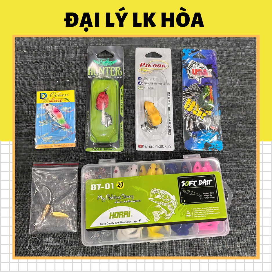 Combo mồi câu lure cho ae mới chơi đánh Nổi - Chìm, Size cá từ bú bình đên 5kg -10kg