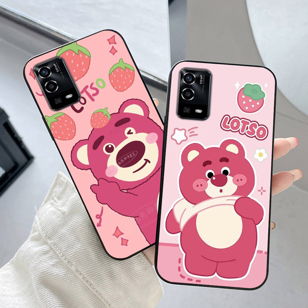 Ốp lưng oppo a55 4g / oppo a55 5g in hình gấu dâu thịnh hành nhất