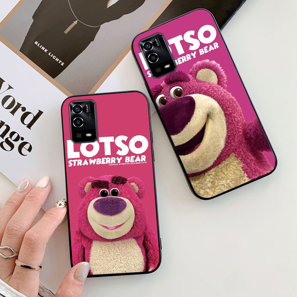 Ốp lưng oppo a55 4g / oppo a55 5g in hình gấu dâu thịnh hành nhất