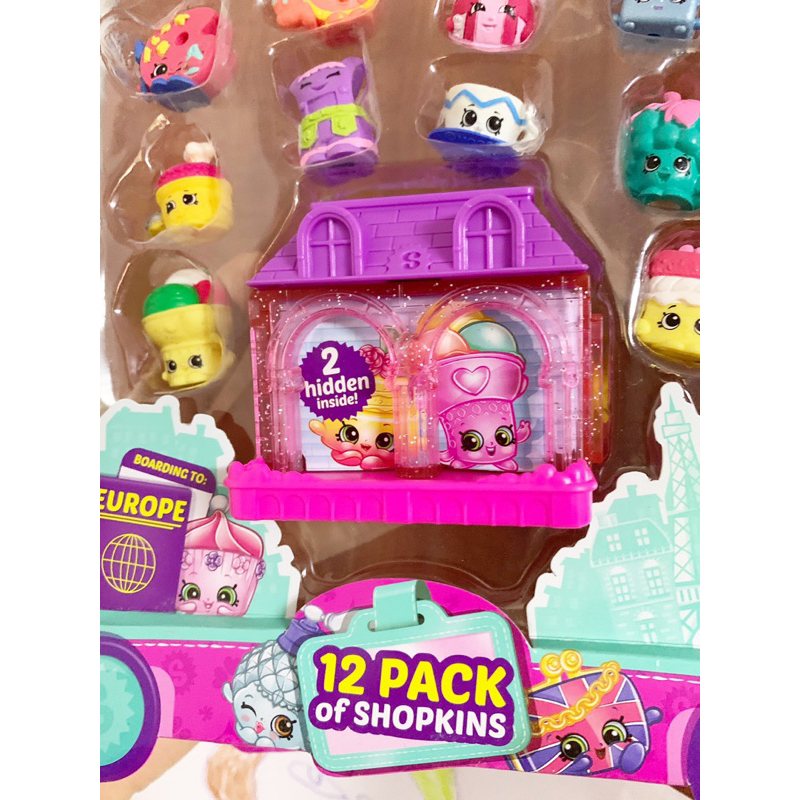 Vỉ 12 mẫu Shopkins và 1 ngôi nhà Mini   nhiều mẫu