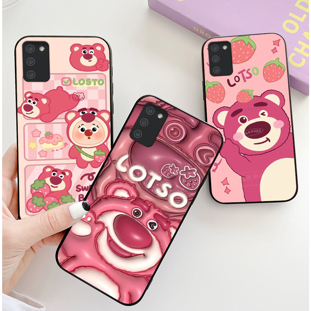 Ốp lưng Samsung a02S / a03S in hình gấu dâu thịnh hành nhất