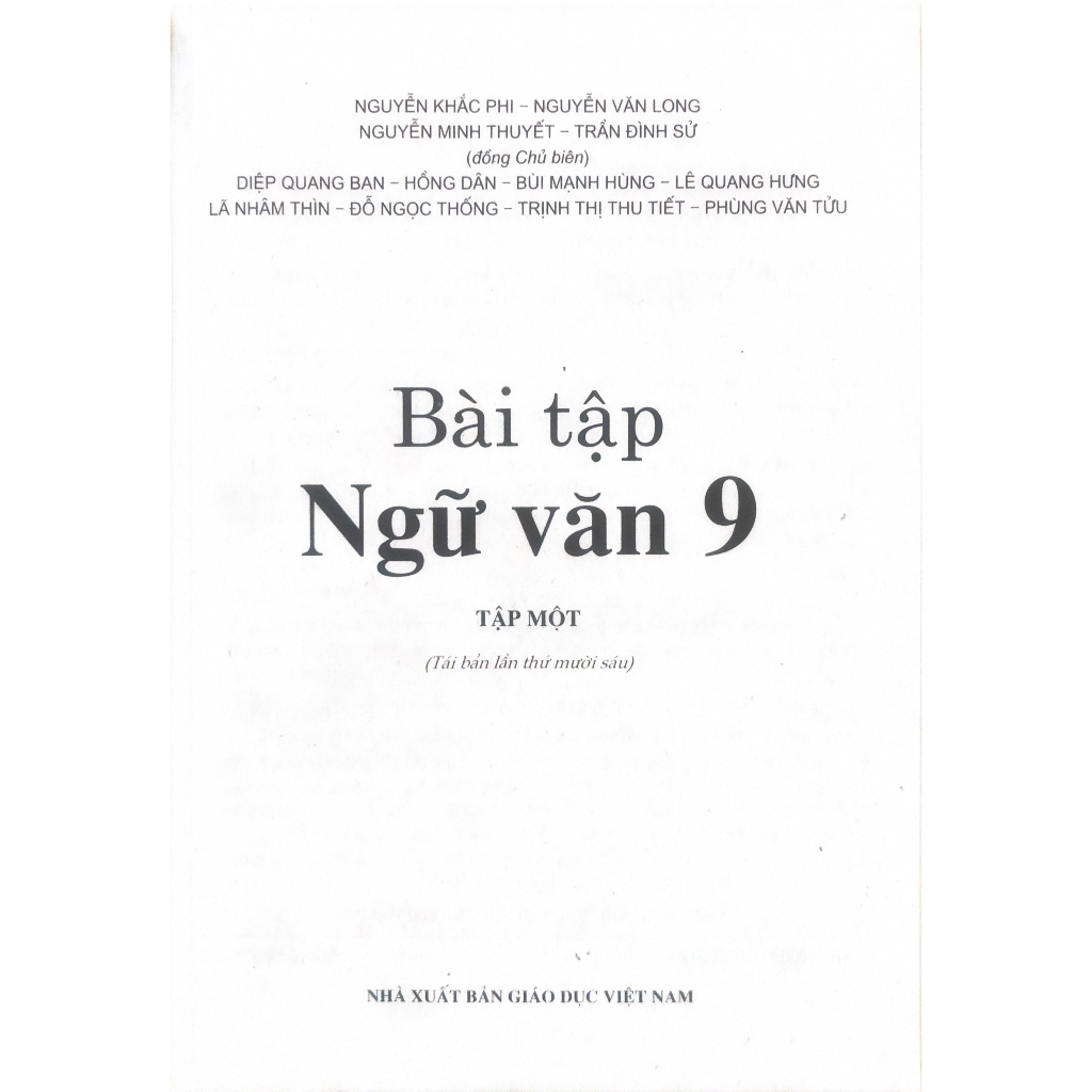 Sách - Bài tập Ngữ văn 9  - NXB Giáo dục Việt Nam