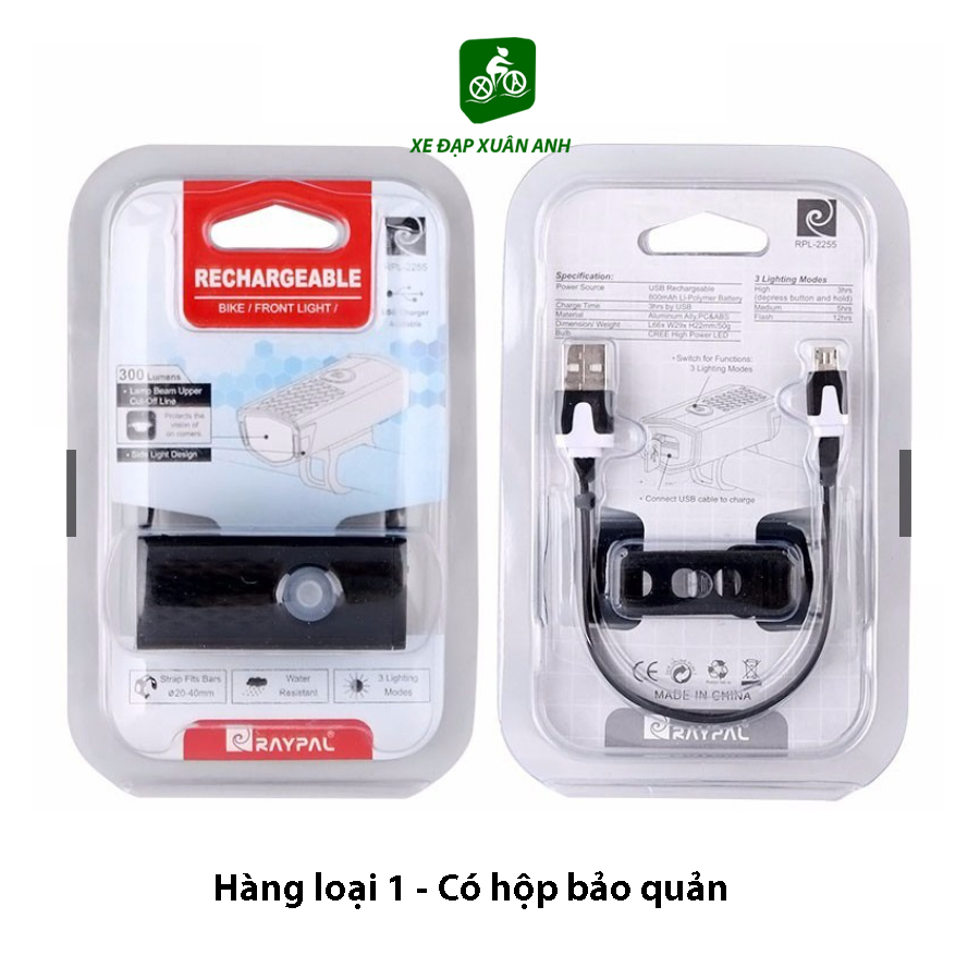 Đèn Chiếu Sáng Xe Đạp Chống Nước Sạc USB