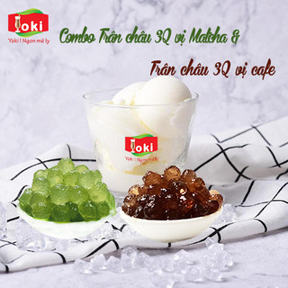 Combo Trân châu 3Q vị Matcha & Trân châu 3Q vị cafe