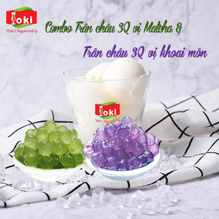 Combo Trân châu 3Q vị Matcha & Trân châu 3Q vị khoai môn