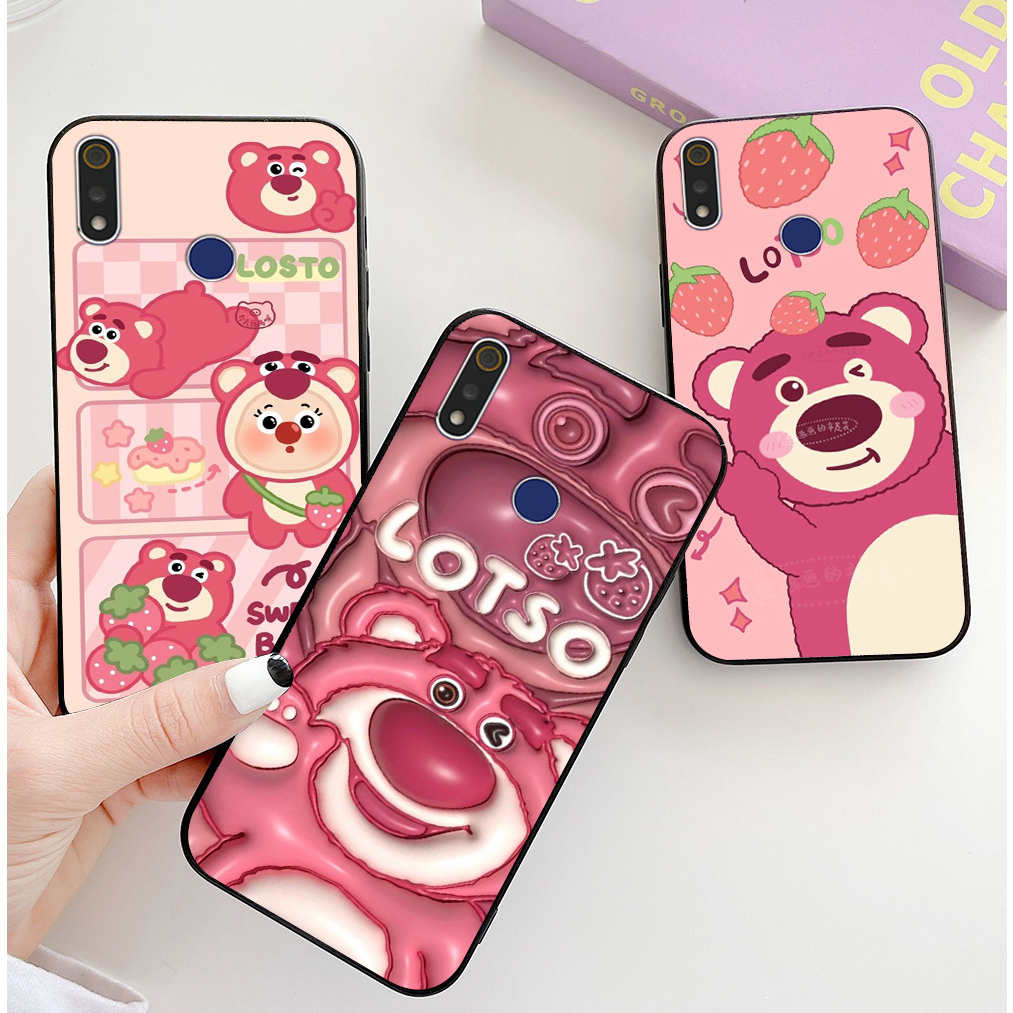 Ốp lưng oppo realme 3 / realme 3 pro in hình gấu dâu thịnh hành nhất