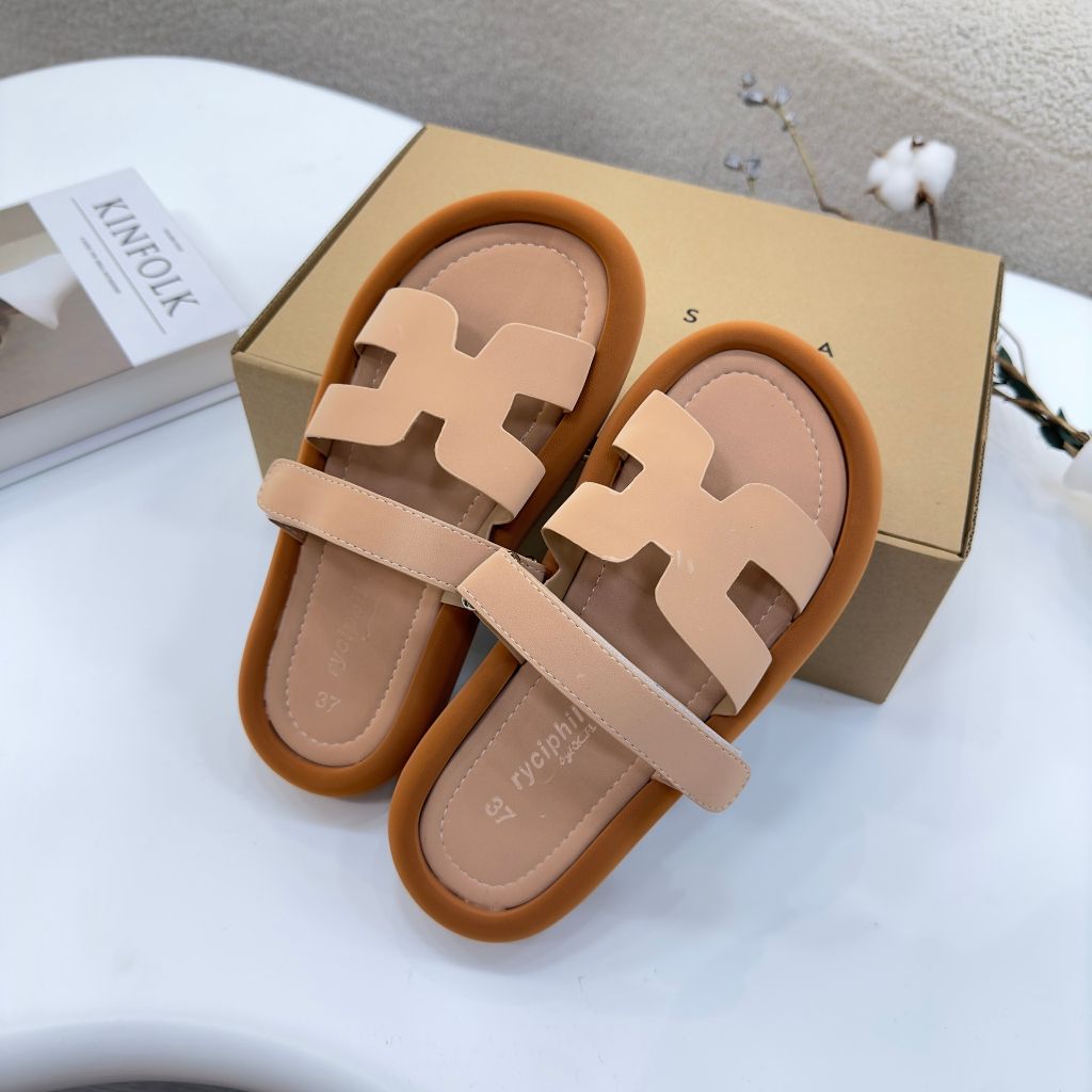 Dép Bánh Mì - Dép RYCIPHIL Chữ H Quai Ngang Đế Độn Êm Chân Cao 3p