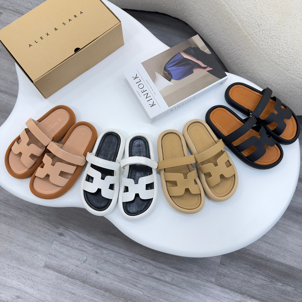 Dép Bánh Mì - Dép RYCIPHIL Chữ H Quai Ngang Đế Độn Êm Chân Cao 3p