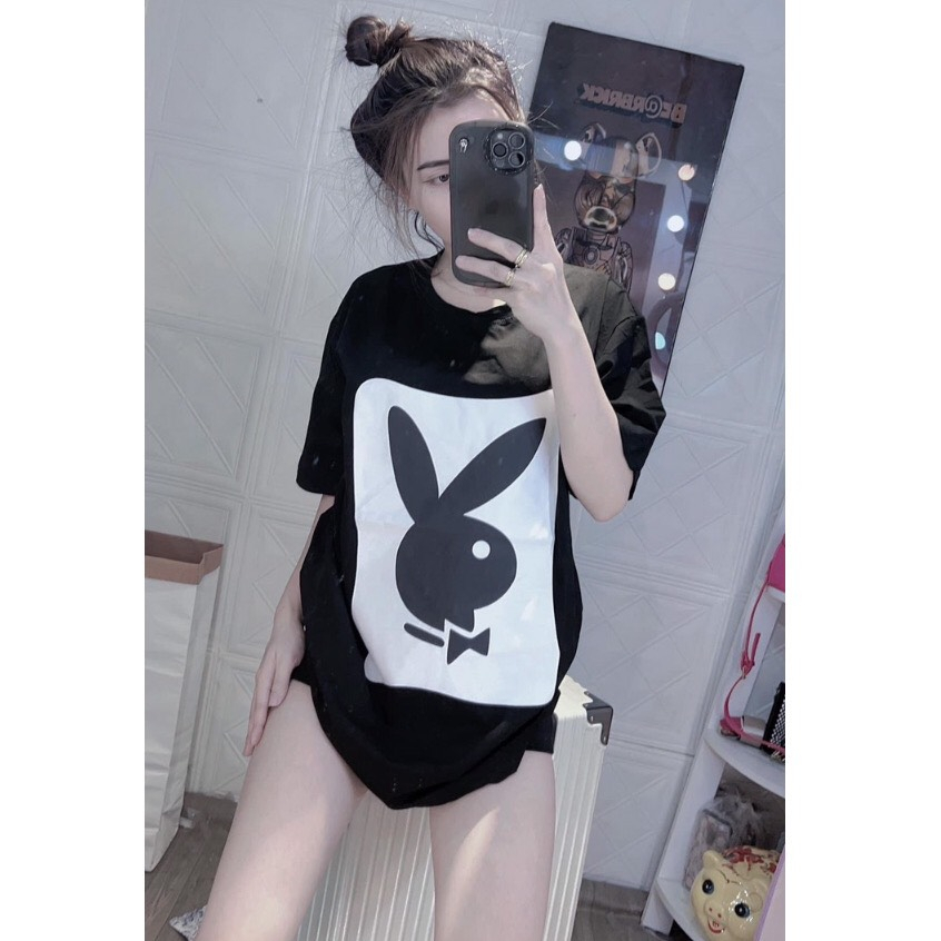 Áo Thun Nam Nữ Unisex In Hình Chú Thỏ , Áo Phông Tay Lỡ Form Rộng 100% Cotton Nocal Brand