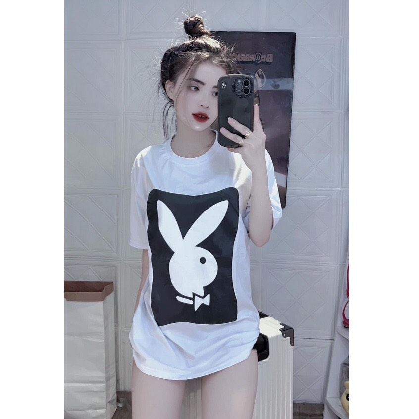 Áo Thun Nam Nữ Unisex In Hình Chú Thỏ , Áo Phông Tay Lỡ Form Rộng 100% Cotton Nocal Brand