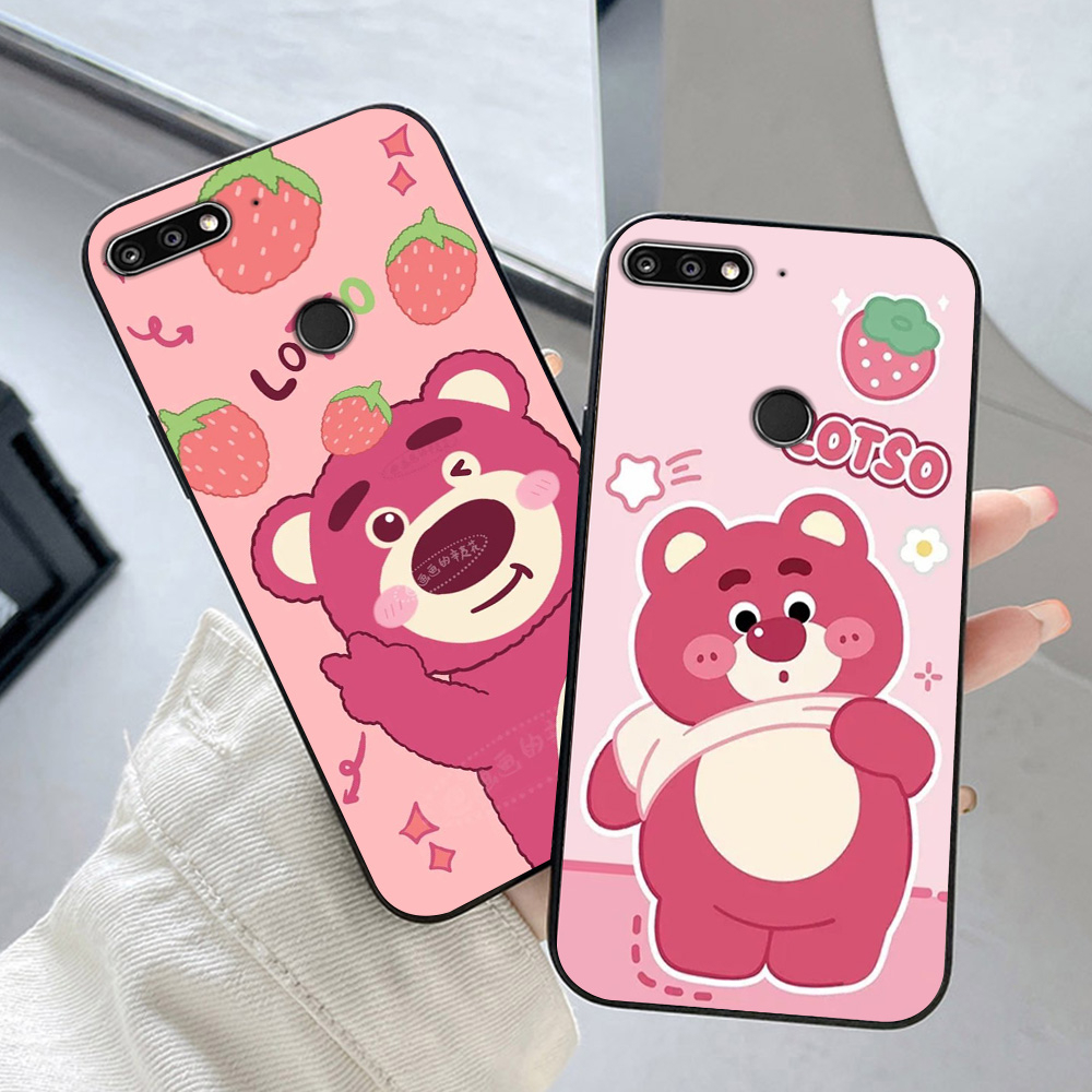 Ốp lưng huawei y7 prime 2018 / y7 pro 2018 / y7 prime 2019 in hình gấu dâu thịnh hành nhất