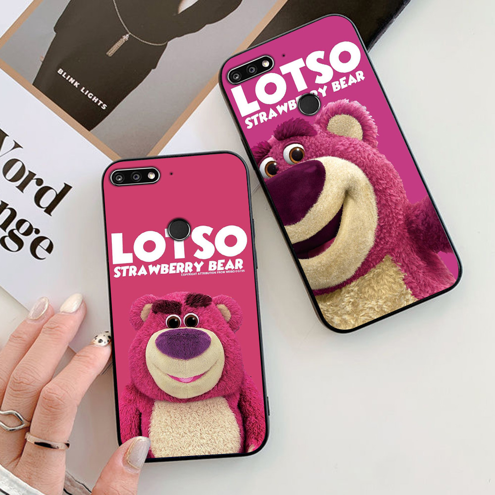 Ốp lưng huawei y7 prime 2018 / y7 pro 2018 / y7 prime 2019 in hình gấu dâu thịnh hành nhất