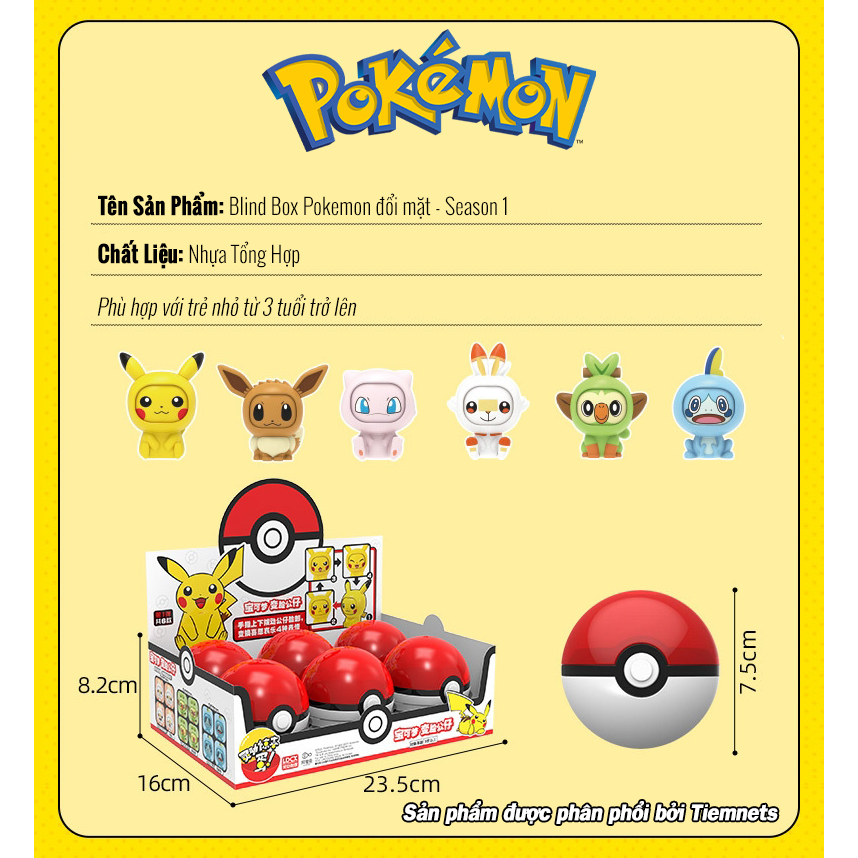 MÔ HÌNH POKEMON LẬT MẶT - 3 PHIÊN BẢN