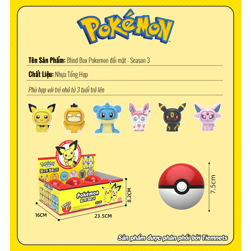 MÔ HÌNH POKEMON LẬT MẶT - 3 PHIÊN BẢN