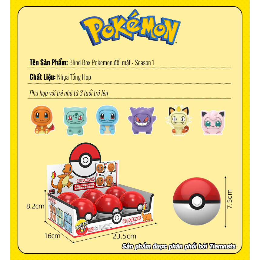 MÔ HÌNH POKEMON LẬT MẶT - 3 PHIÊN BẢN