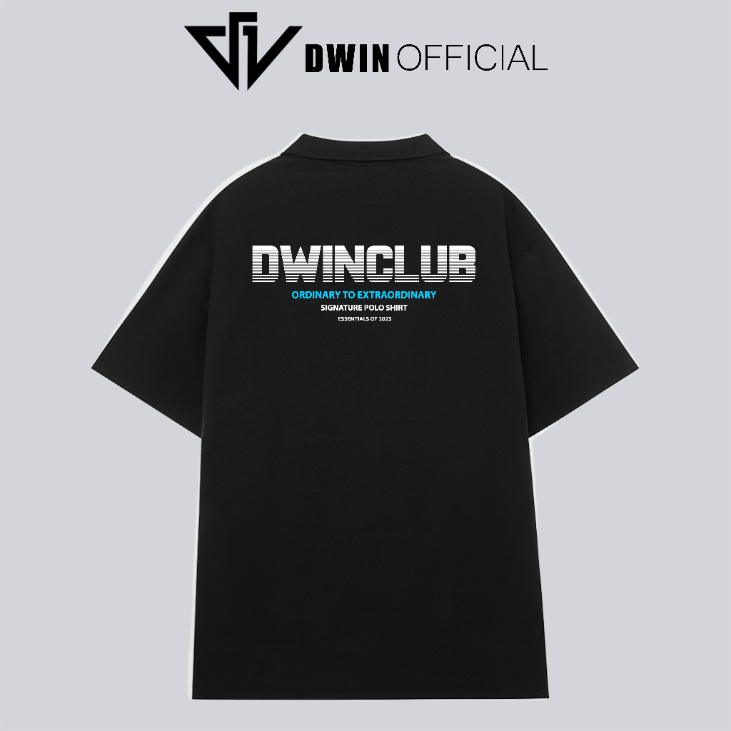 Áo polo nam nữ trơn brand Dwin tee cổ bẻ basic form rộng phông tay lỡ unisex oversize