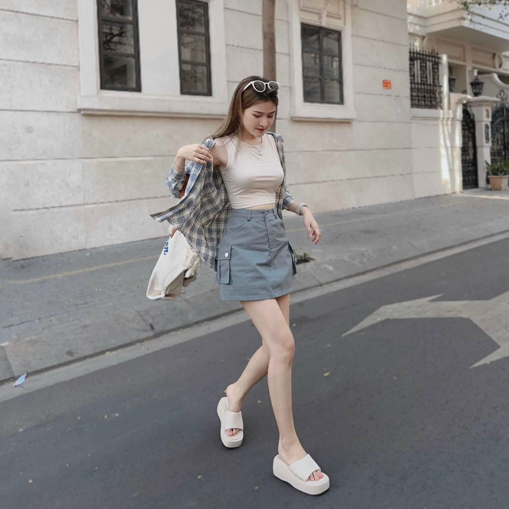 Sét Bộ Áo Và Chân Váy Túi Hộp Kèm Khoát Sét Bộ Đi Chơi Sét Bộ 3 Món Bigsize Quỳnh Anh Từ 50 kg Đến 100 kg M/L/XL/XXL