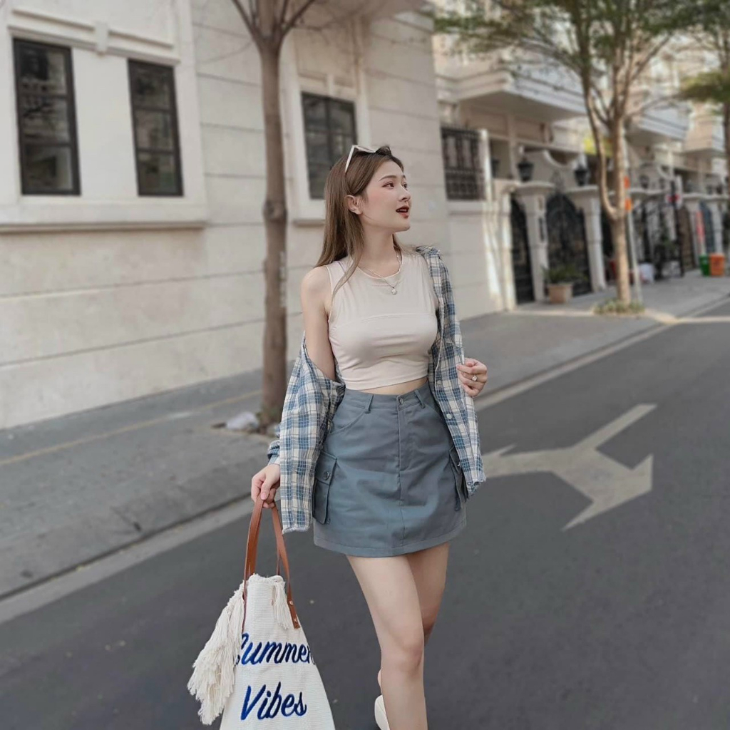 Sét Bộ Áo Và Chân Váy Túi Hộp Kèm Khoát Sét Bộ Đi Chơi Sét Bộ 3 Món Bigsize Quỳnh Anh Từ 50 kg Đến 100 kg M/L/XL/XXL