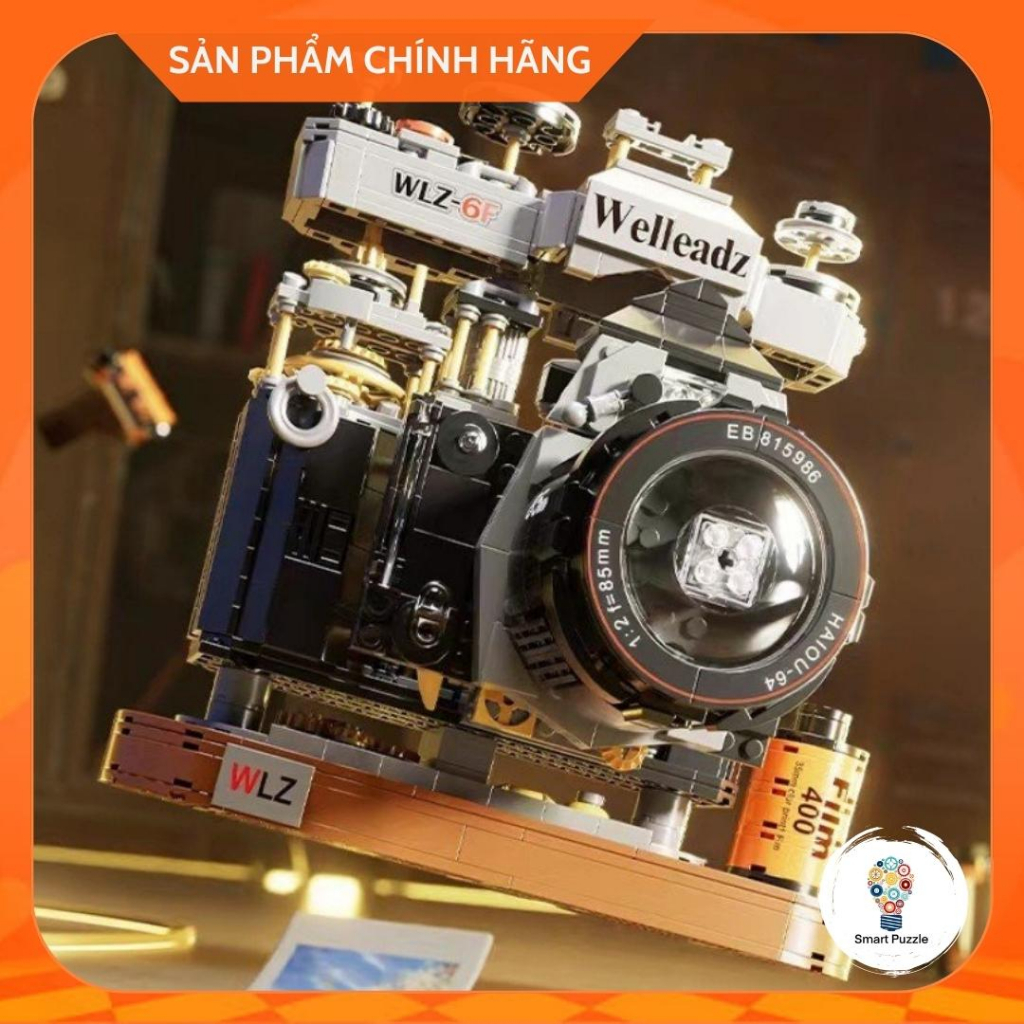 Mô Hình Lắp Ráp non Lego Máy Ảnh Retro Mô Hình Lắp Ráp 3D Mô Hình Trang Trí Mô Hình Decor Cao Cấp Mô Hình Quà Tặng