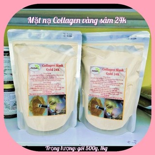 1kg mặt nạ dẻo collagen vàng sâm 24k handmade