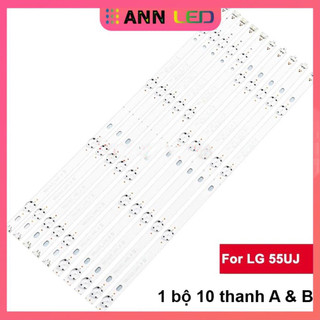 Thanh led tivi lg 55uj - lắp zin tivi lg 55uj632,55lj550 - 1 bộ 10 thanh led mới 100% nhà máy