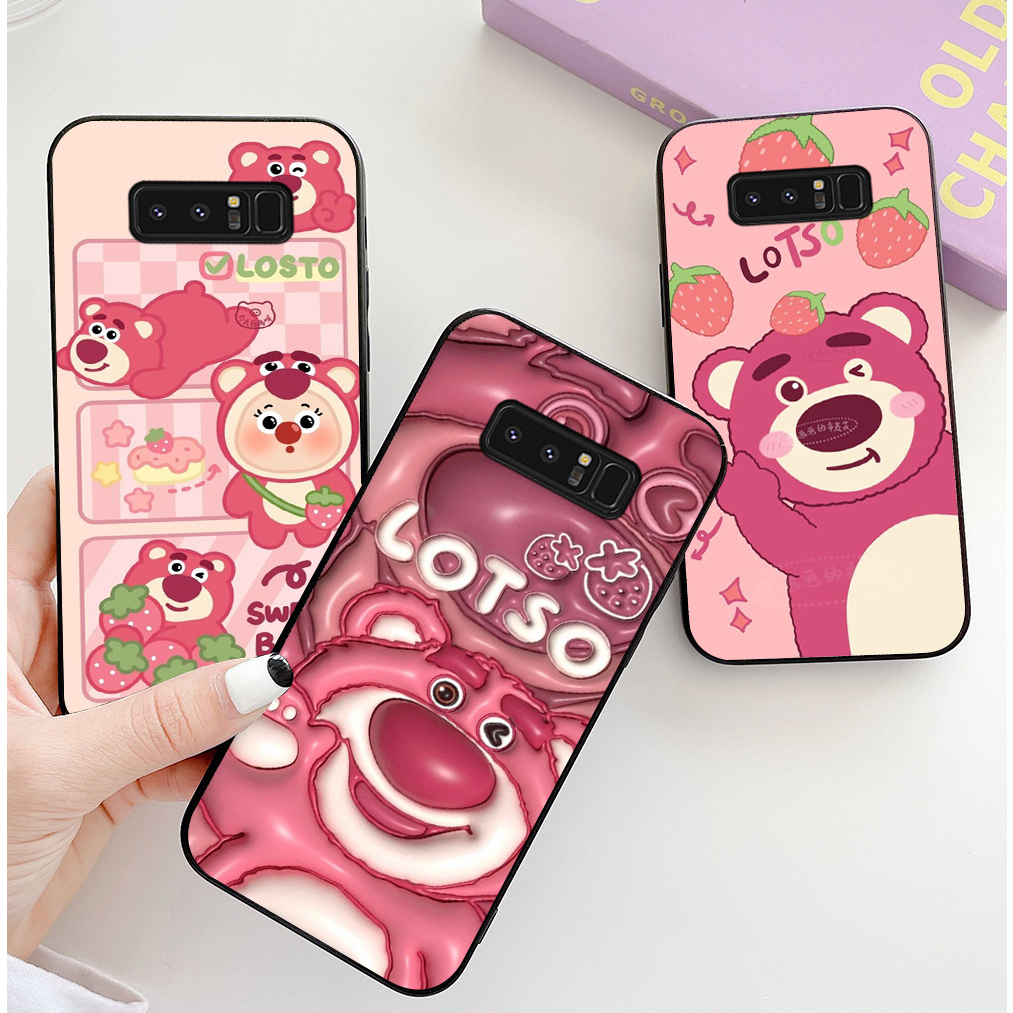 Ốp lưng Samsung note 8 in hình gấu dâu thịnh hành nhất