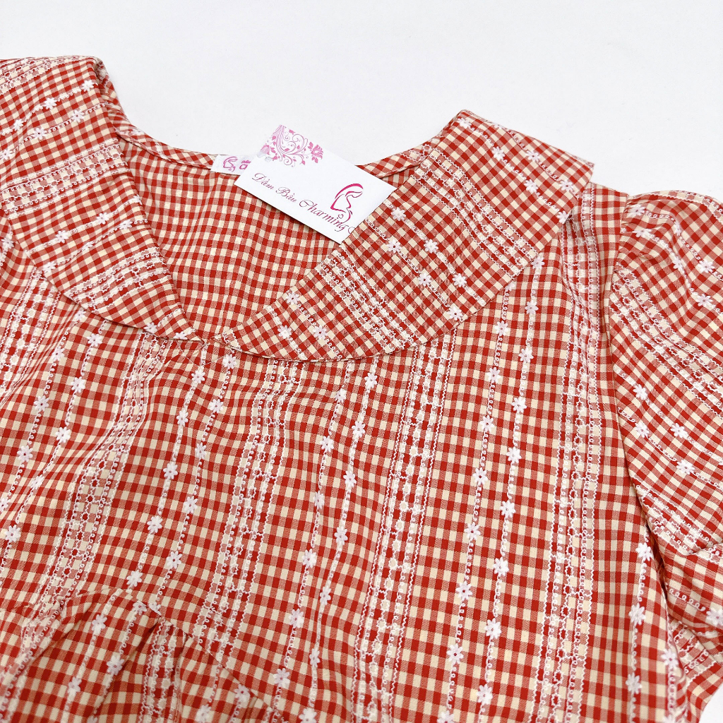 Đầm Bầu Hè Babydoll Họa Tiết Hoa Nhí Dáng xuông Đuôi Cá Phong Cách Hàn Quốc Chất Liệu Kate Hàn Mềm Mát Fullsize 40-85kg
