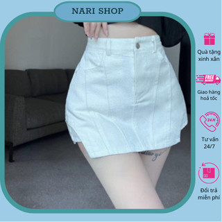 Chân váy kaki chữ a xẻ tà có túi ulzzang sexy siêu xinh xắn